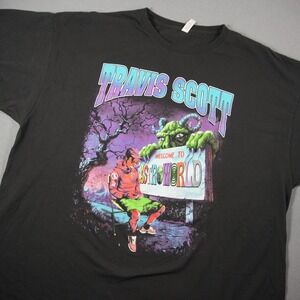 Travis Scott Astroworld T-Shirt Mens 3XL Black Graphic Tour Merch Short Sleeve